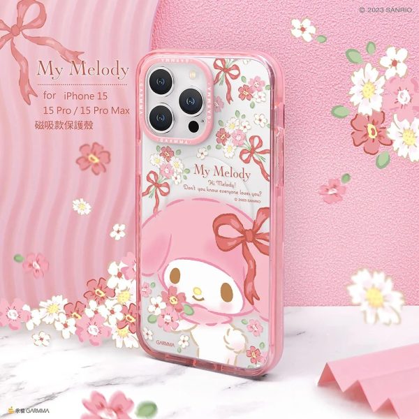 Garmma My Melody iPhone 15系列 磁吸款保護殼 幸福小花園