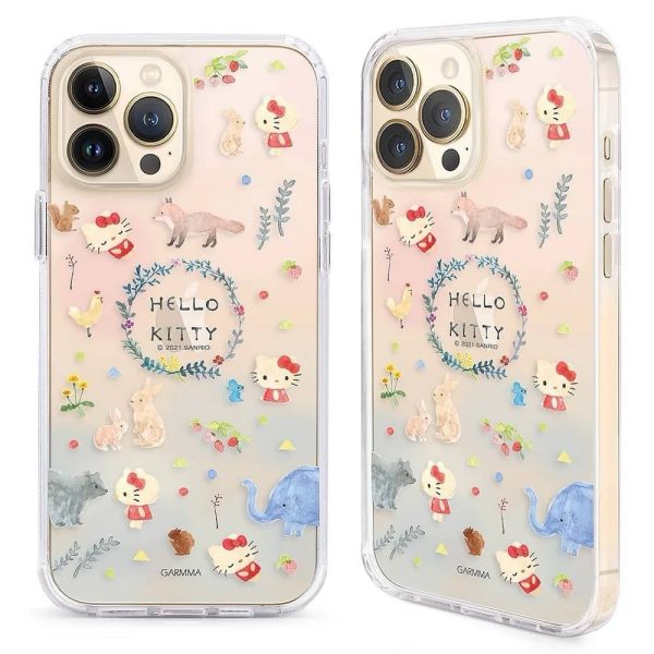 Garmma Hello Kitty iPhone 13系列 四角防摔保護套 森林小夥伴